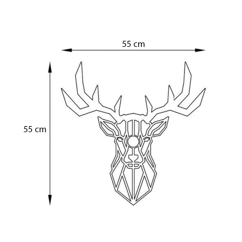 Απλίκα τοίχου Deer Megapap E27 μεταλλική χρώμα μαύρο 55x12x55εκ. - Hippiehome.gr