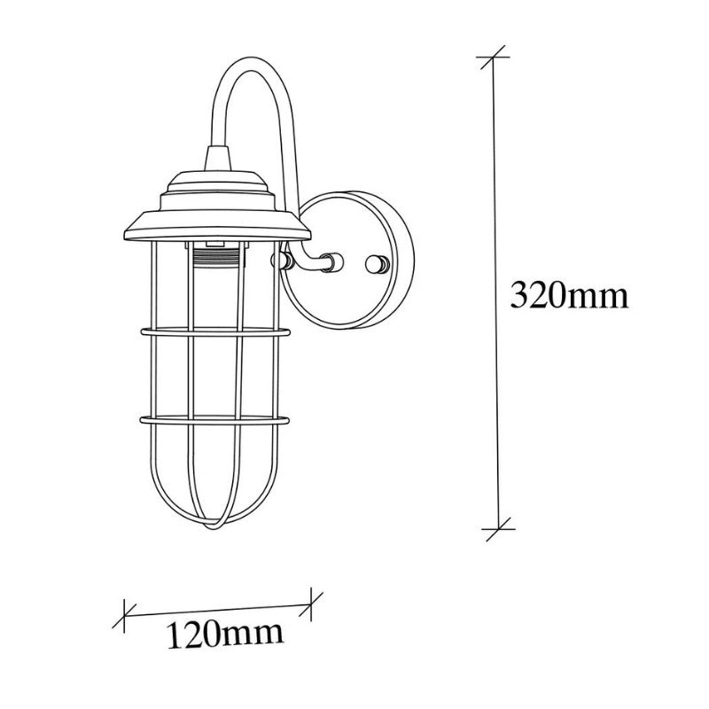 Απλίκα τοίχου Vole Megapap E27 μεταλλική χρώμα χρυσό 10x12x32εκ. - Hippiehome.gr