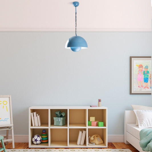 Φωτιστικό οροφής Neptun Megapap E27 μεταλλικό μονόφωτο χρώμα γαλάζιο Ø30x70εκ. - Hippiehome.gr