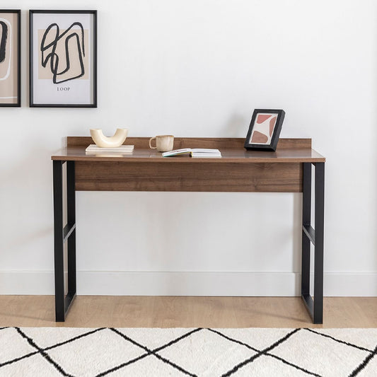 Γραφείο εργασίας Rana Megapap χρώμα καρυδί - μαύρο 120x60x78,8εκ. - Hippiehome.gr