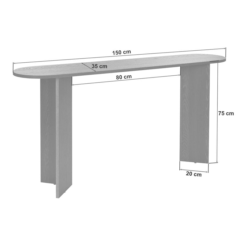 Κονσόλα Sira Megapap χρώμα καρυδί 150x35x75εκ. - Hippiehome.gr