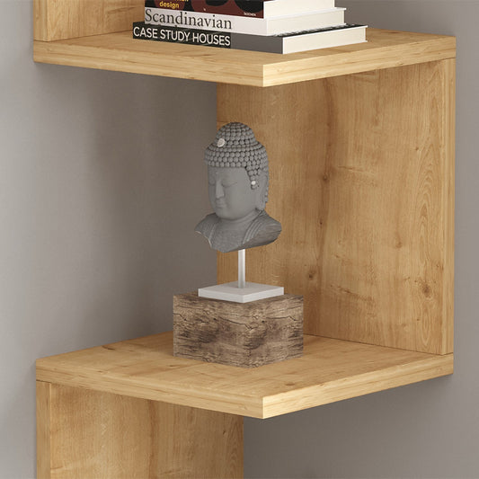 Ραφιέρα τοίχου Zikzak Megapap χρώμα sapphire oak 25x25x105,4εκ. - Hippiehome.gr