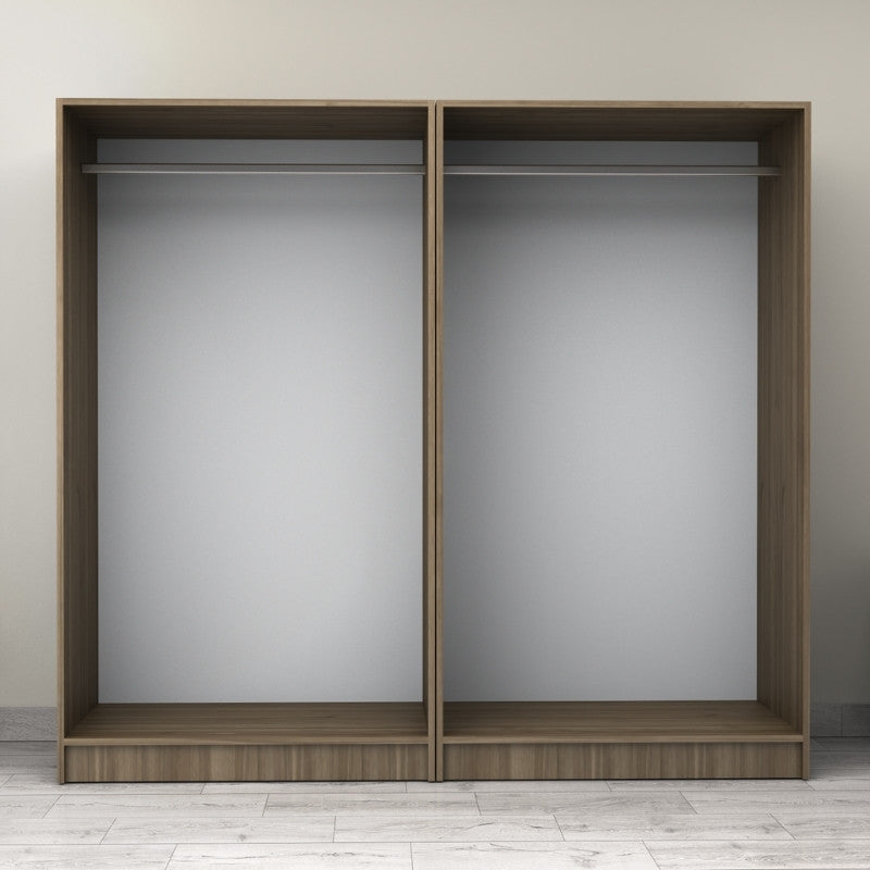 Ντουλάπα ρούχων Victoria Megapap τετράφυλλη χρώμα καρυδί 200x60x181εκ. - Hippiehome.gr