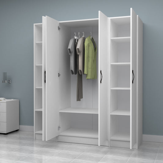 Ντουλάπα ρούχων Vivian Megapap τετράφυλλη χρώμα λευκό 160x51,8x181εκ. - Hippiehome.gr