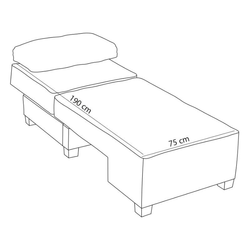 Πολυθρόνα - κρεβάτι Perenna Megapap υφασμάτινη χρώμα ανθρακί 116x93x83εκ. - Hippiehome.gr