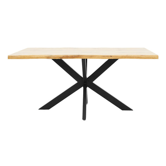Tραπέζι Gilman pakoworld MDF sonoma-μαύρο 180x90x75εκ - Hippiehome.gr