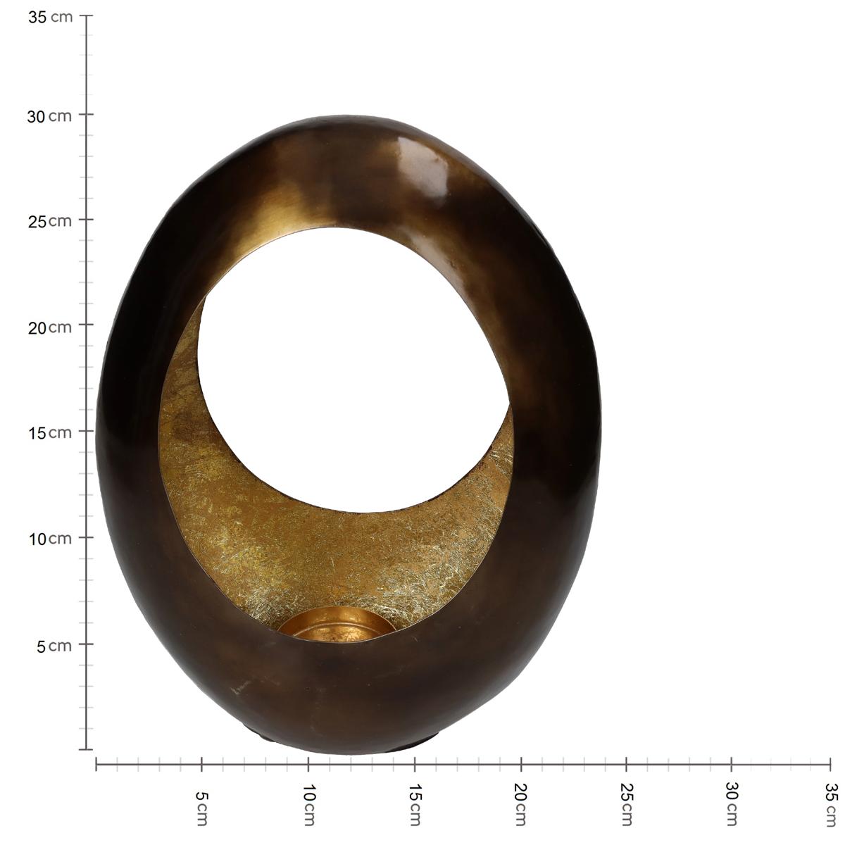 Κηροπήγιο ArteLibre Μπρονζέ Μέταλλο 22x12x30cm - Hippiehome.gr