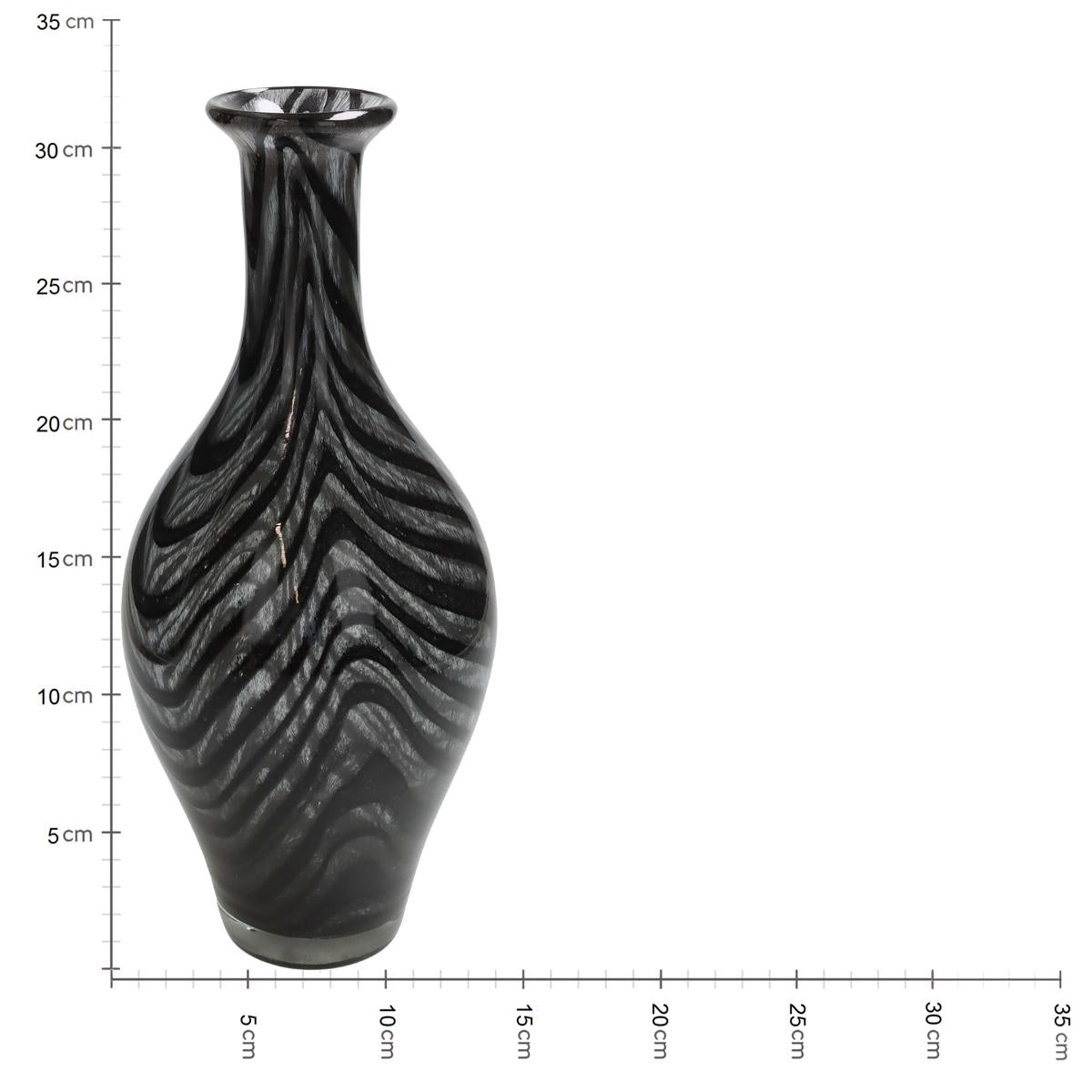 Βάζο ArteLibre Μαύρο Γυαλί 14x14x32.5cm - Hippiehome.gr