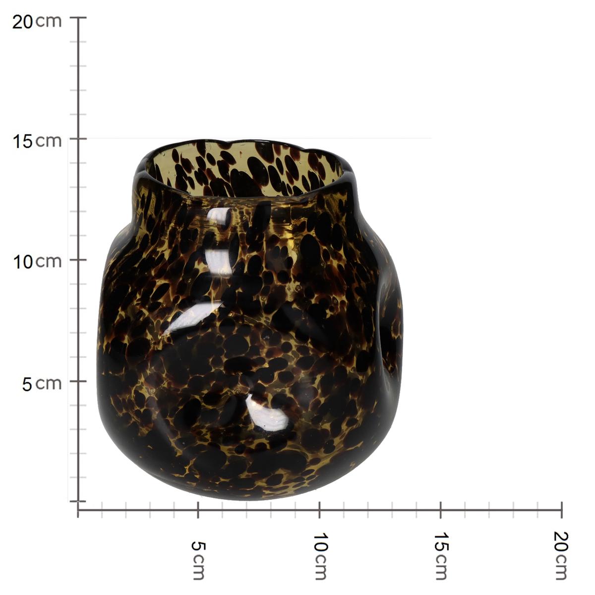 Βάζο ArteLibre Καφέ Γυαλί 15x15x15cm - Hippiehome.gr