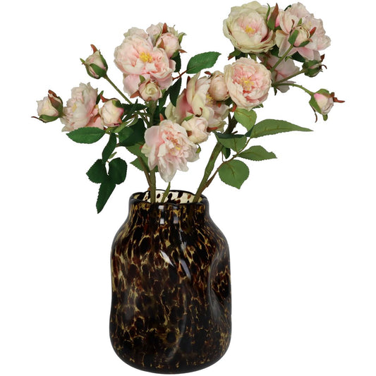 Βάζο ArteLibre Καφέ Γυαλί 16x16x22cm - Hippiehome.gr