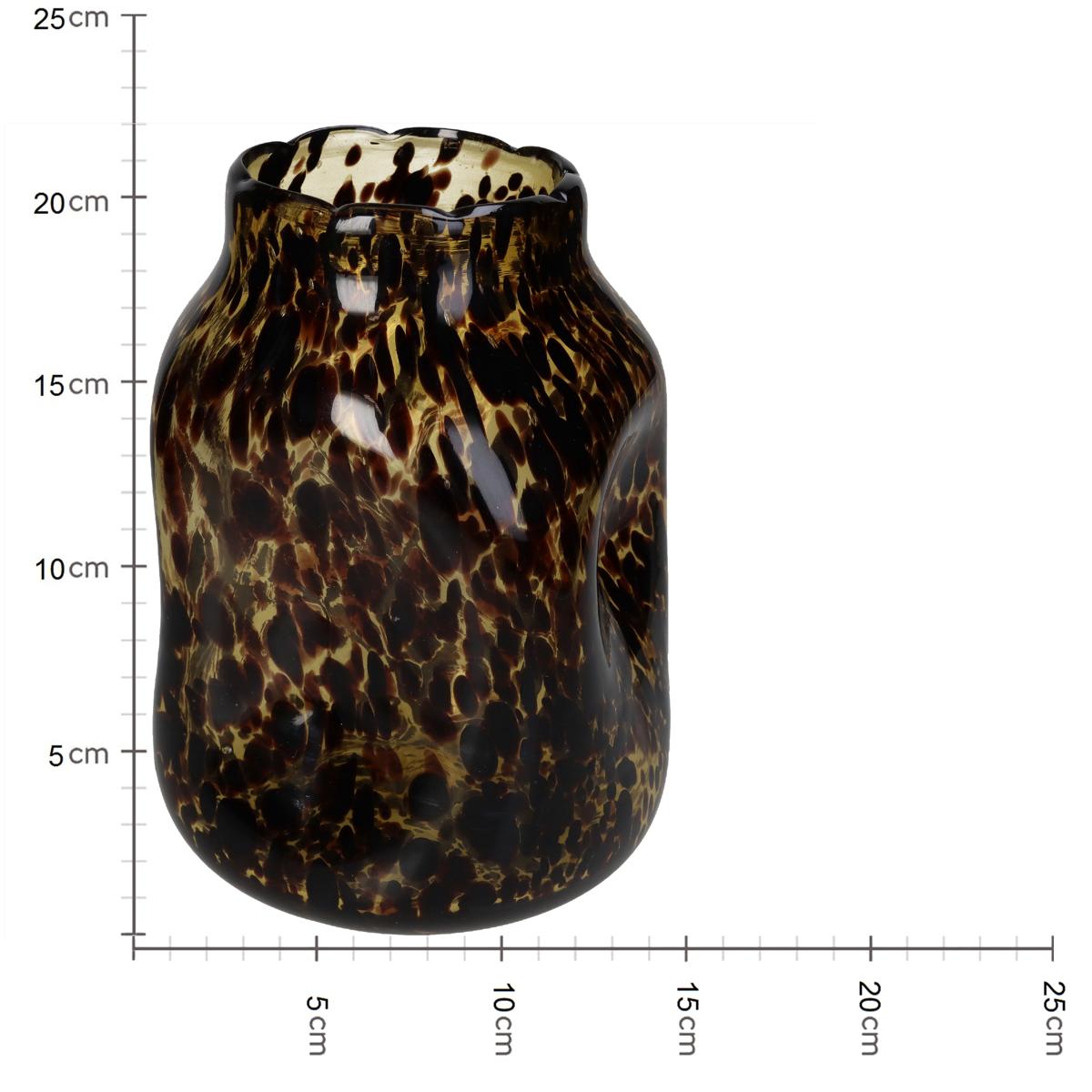 Βάζο ArteLibre Καφέ Γυαλί 16x16x22cm - Hippiehome.gr