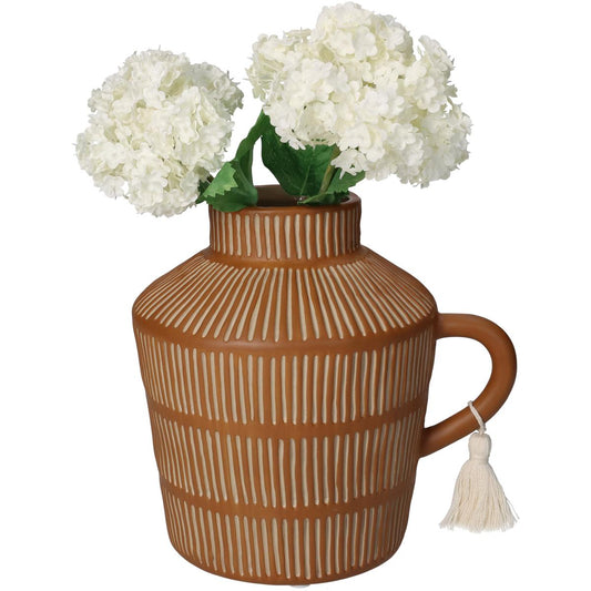 Βάζο ArteLibre Καφέ Κεραμικό 18.4x14.8x17.9cm - Hippiehome.gr