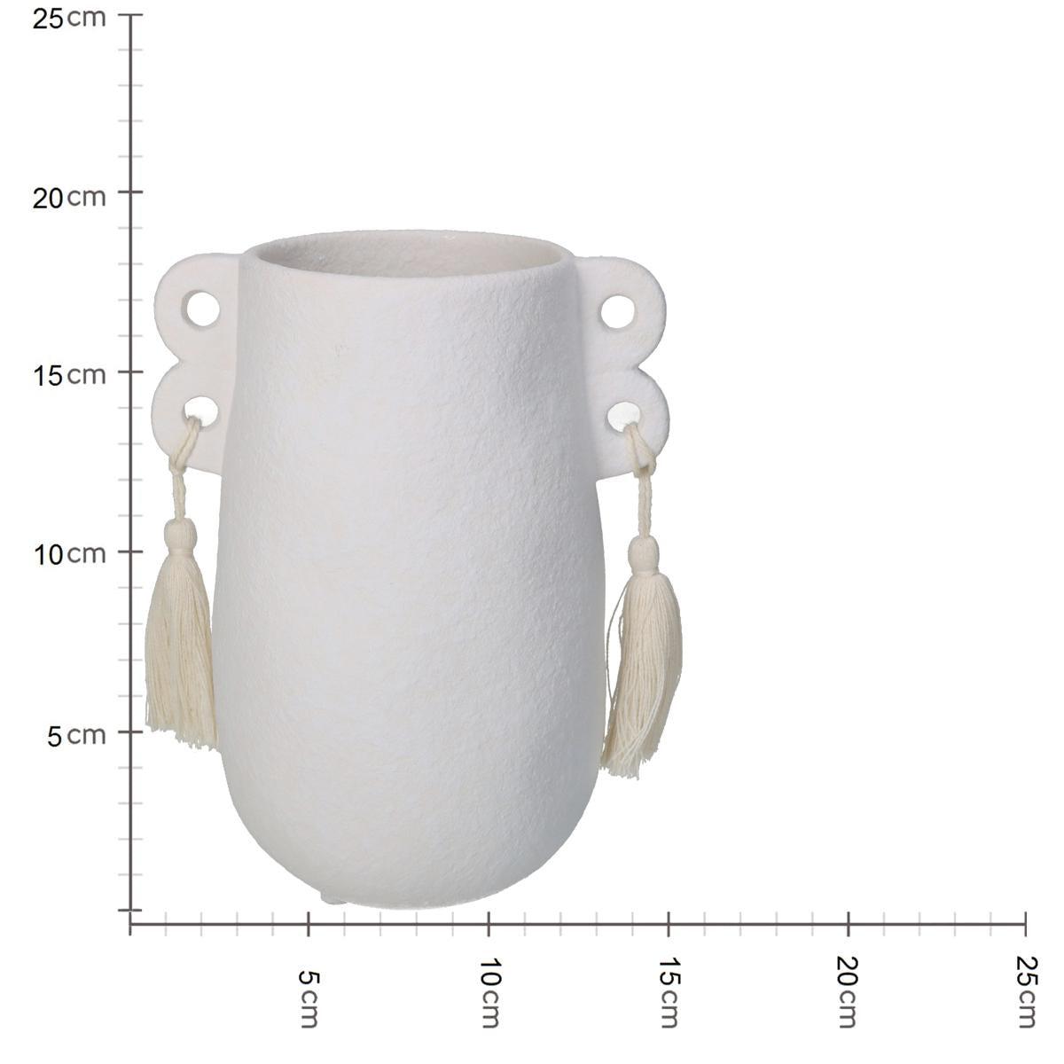 Βάζο ArteLibre Λευκό Δολομίτης 14.6x11.1x18.5cm - Hippiehome.gr