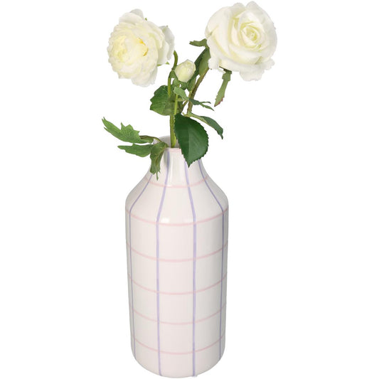 Βάζο ArteLibre Με Ρίγες Πολύχρωμο Δολομίτης 14x14x33cm - Hippiehome.gr