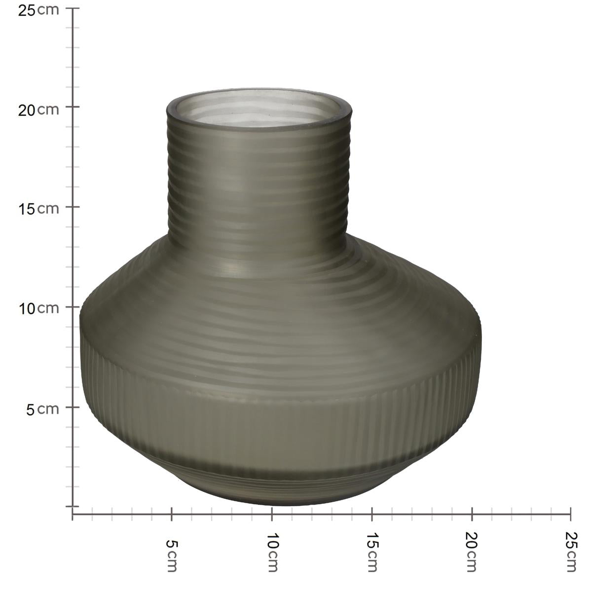 Βάζο ArteLibre Καφέ Γυαλί 23.5x23.5x20.5cm - Hippiehome.gr