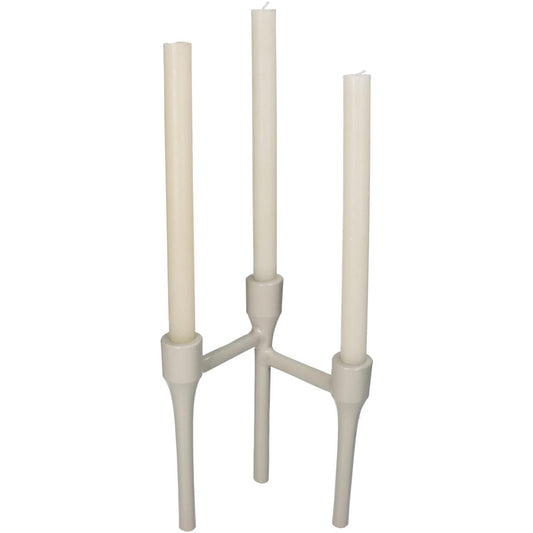 Κηροπήγιο ArteLibre Μπεζ Αλουμίνιο 14x14x23cm - Hippiehome.gr