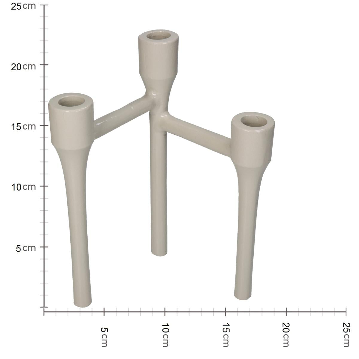 Κηροπήγιο ArteLibre Μπεζ Αλουμίνιο 14x14x23cm - Hippiehome.gr