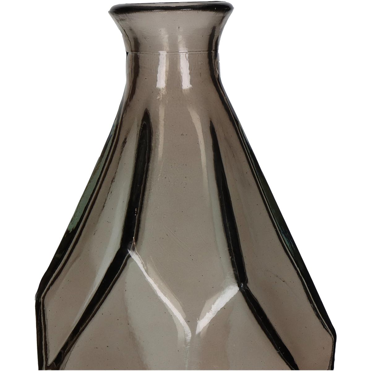 Βάζο ArteLibre Καφέ Ανακυκλωμένο Γυαλί 13x13x31cm - Hippiehome.gr