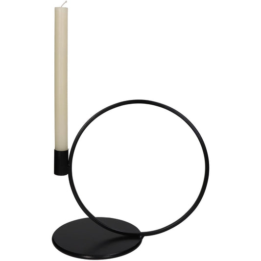 Κηροπήγιο ArteLibre Μαύρο Μέταλλο 28.5x16.5x26cm - Hippiehome.gr