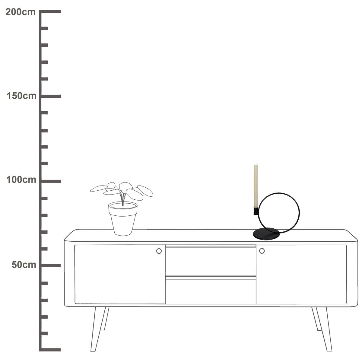 Κηροπήγιο ArteLibre Μαύρο Μέταλλο 28.5x16.5x26cm - Hippiehome.gr