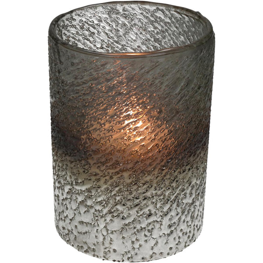 Κηροπήγιο ArteLibre Ασημί Γυαλί 12x12x17cm - Hippiehome.gr
