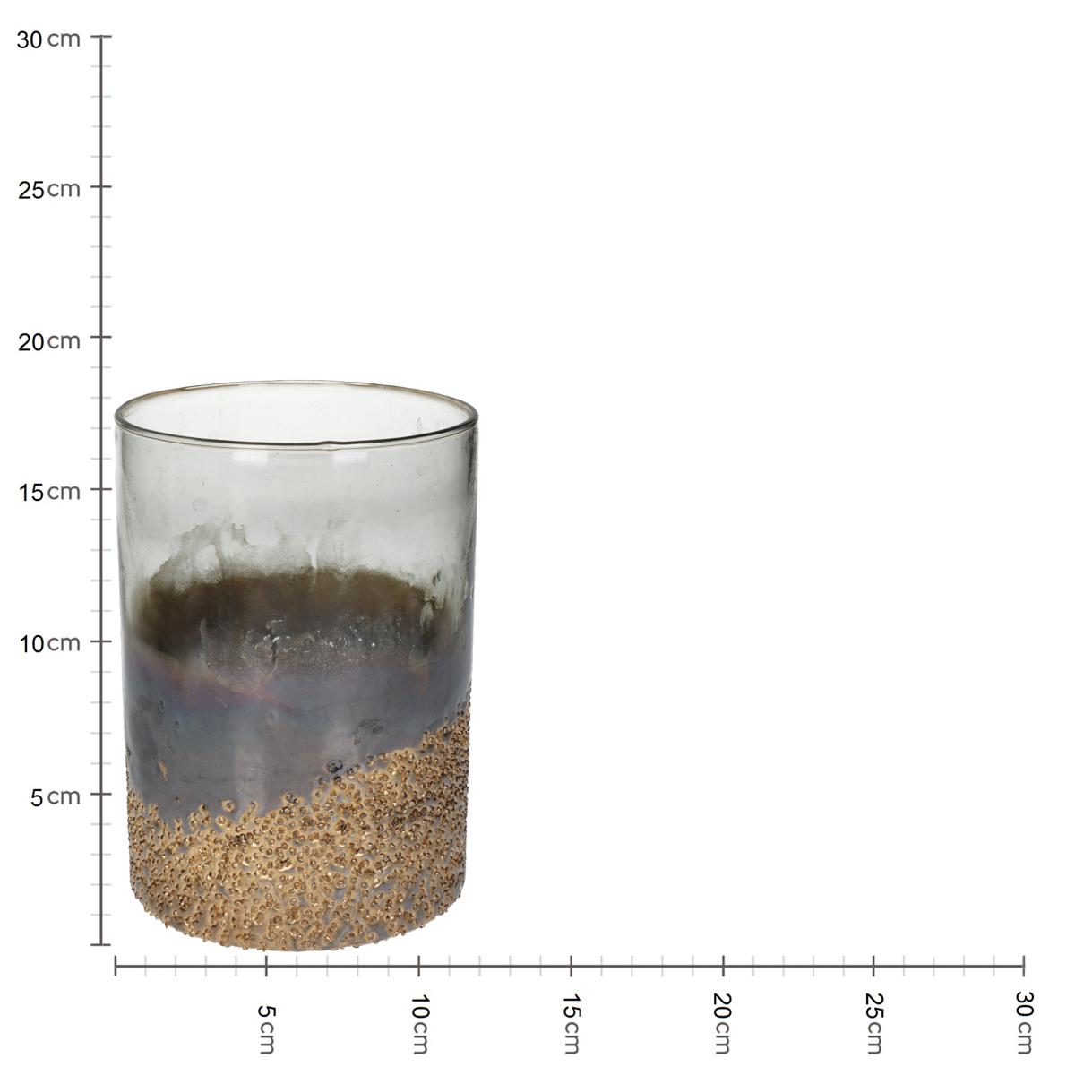 Κηροπήγιο ArteLibre Χρυσό Γυαλί 12x12x17cm - Hippiehome.gr