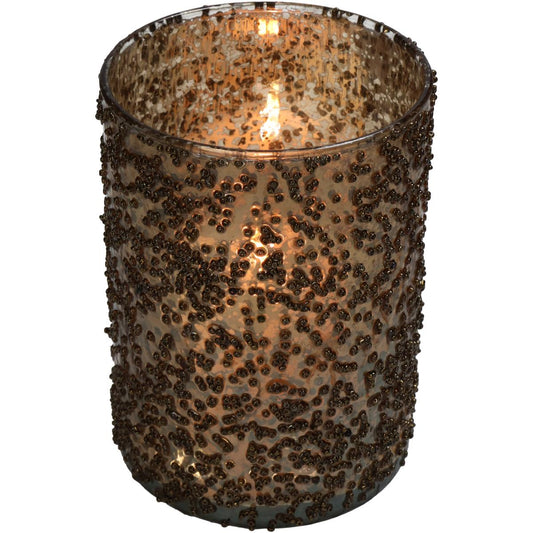 Κηροπήγιο ArteLibre Χρυσό Γυαλί 12x12x17cm - Hippiehome.gr