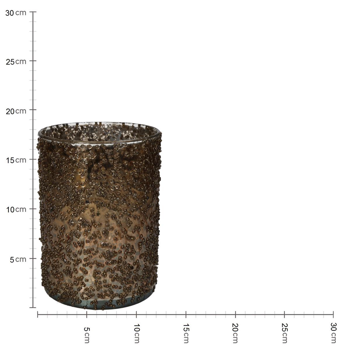 Κηροπήγιο ArteLibre Χρυσό Γυαλί 12x12x17cm - Hippiehome.gr