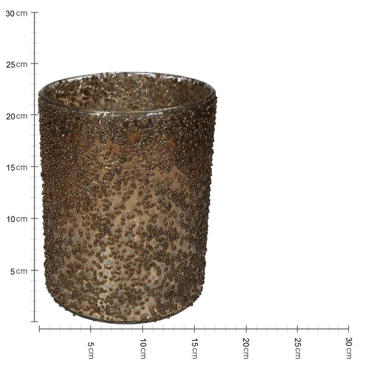 Κηροπήγιο ArteLibre Χρυσό Γυαλί 16x16x21cm - Hippiehome.gr