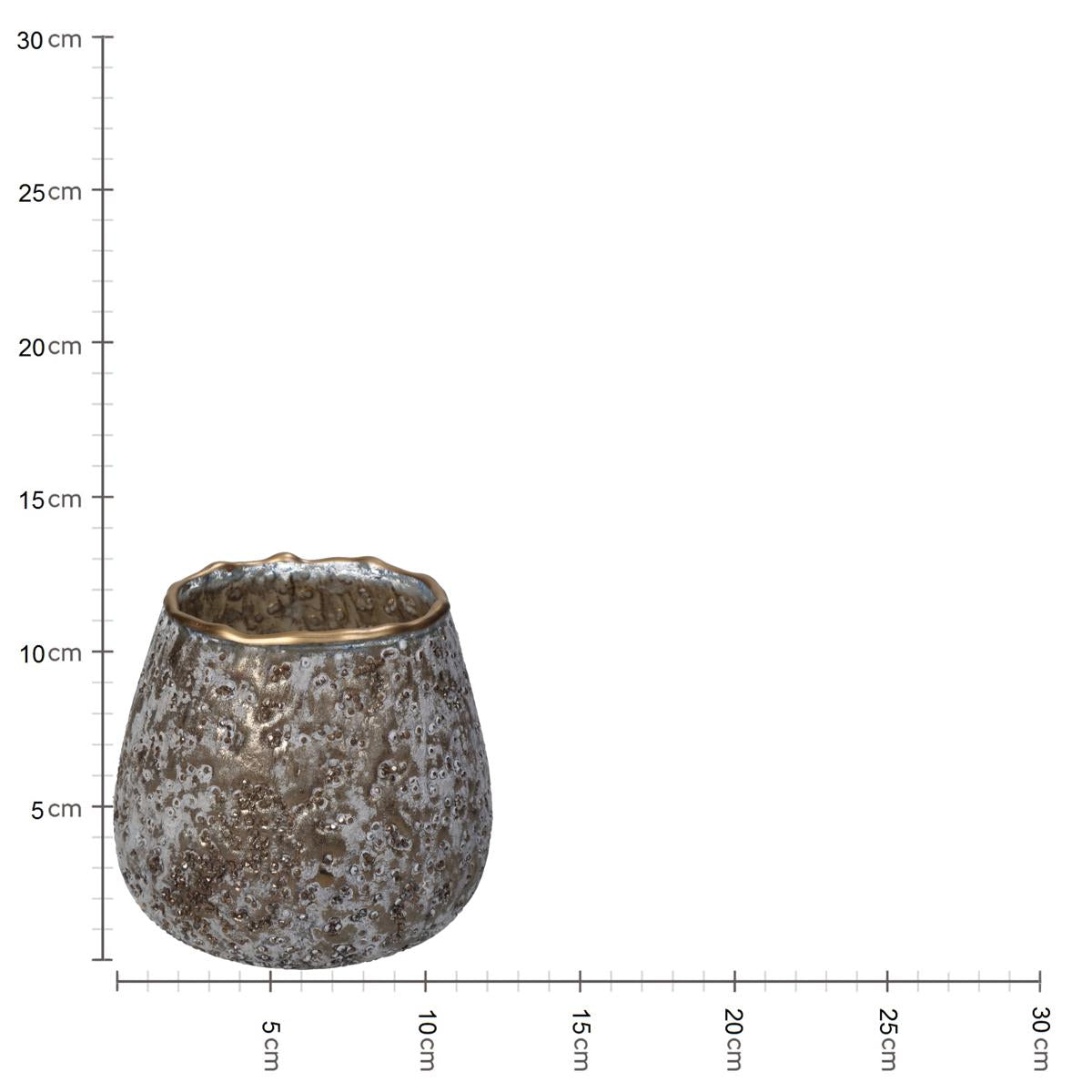 Κηροπήγιο ArteLibre Καφέ Γυαλί 11x11x11cm - Hippiehome.gr