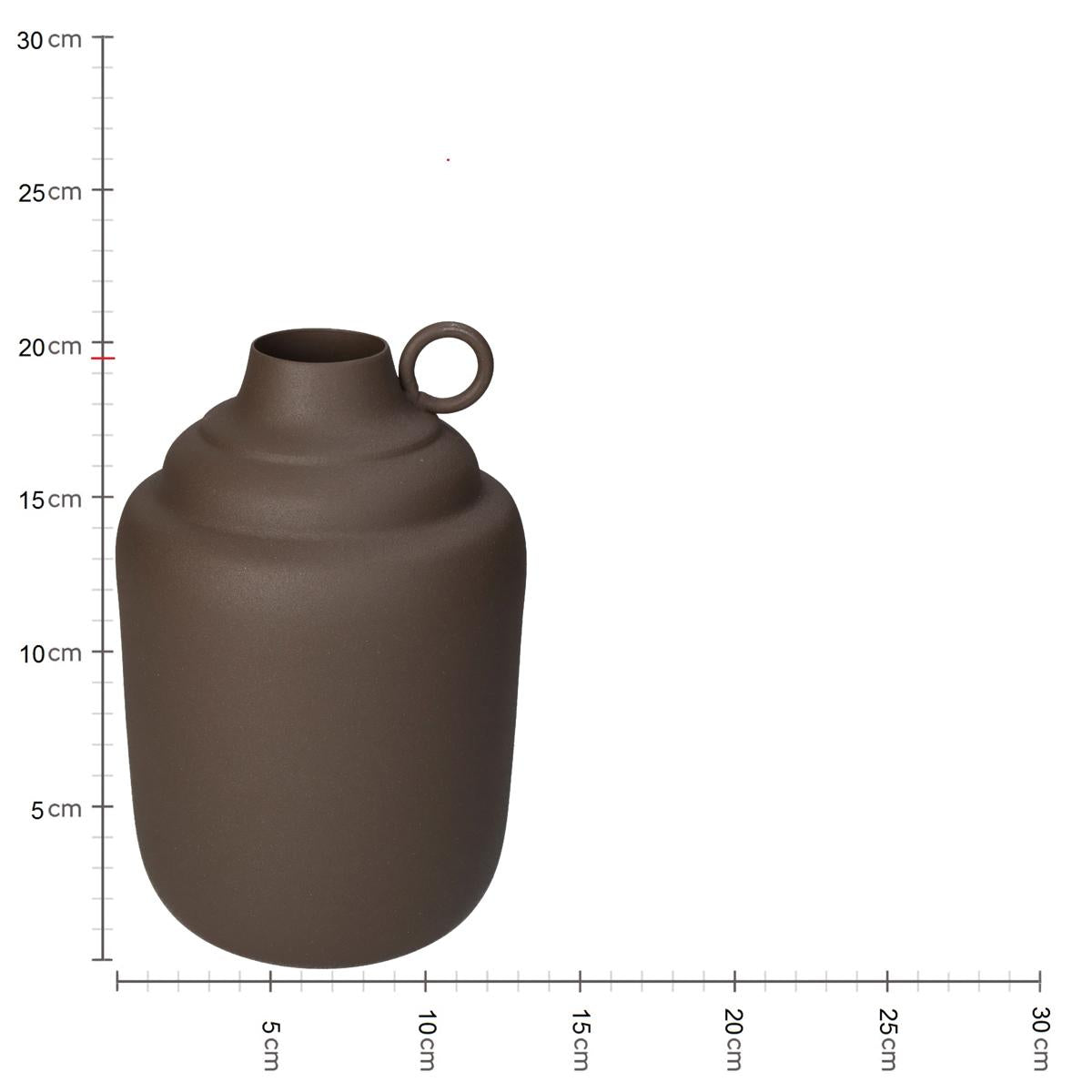 Βάζο ArteLibre Καφέ Μέταλλο 13x13x19.5cm - Hippiehome.gr