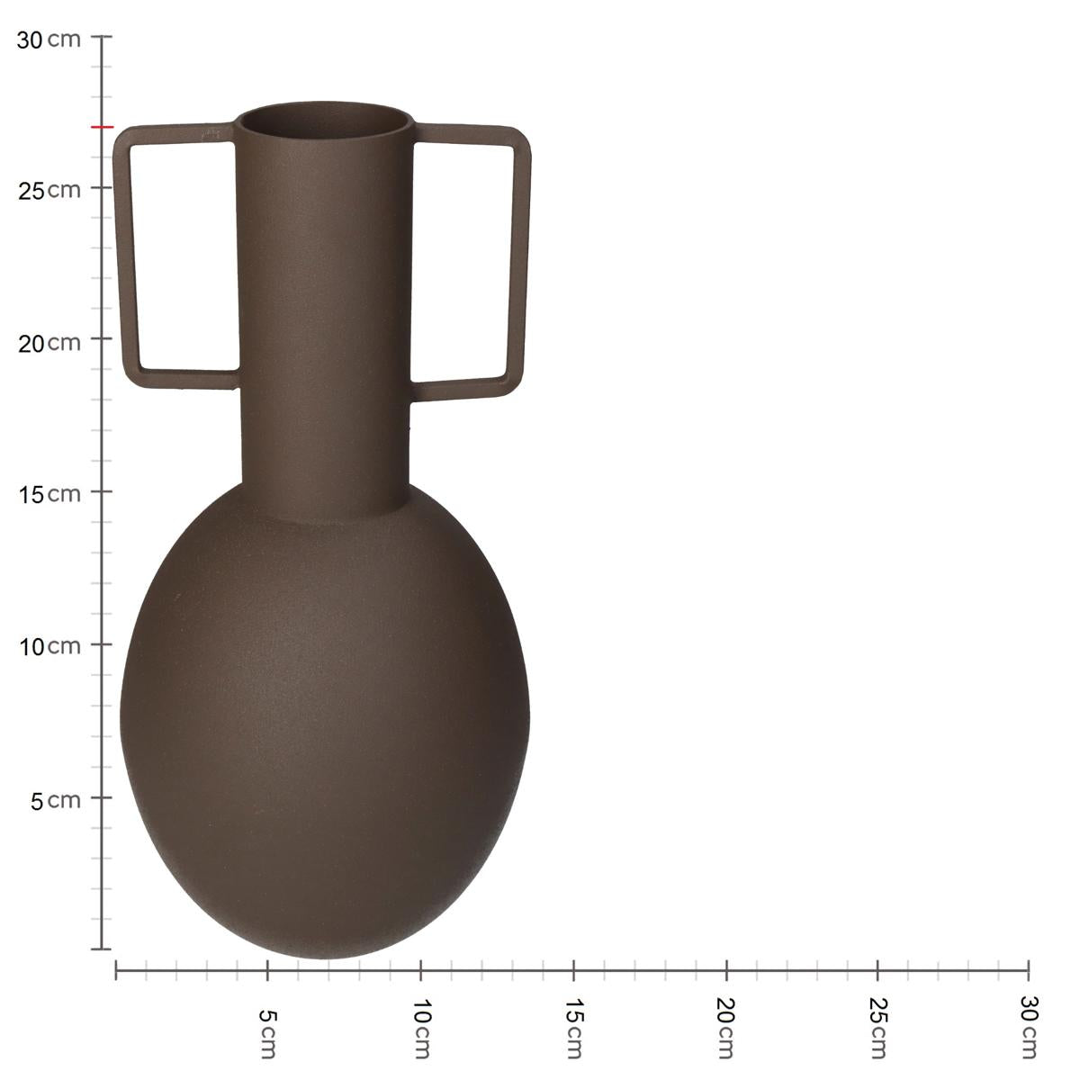 Βάζο ArteLibre Καφέ Μέταλλο 13x13x27cm - Hippiehome.gr