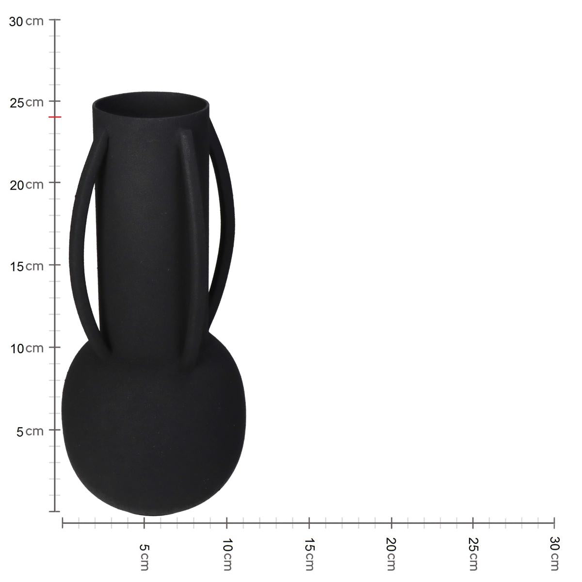 Βάζο ArteLibre Μαύρο Μέταλλο 11x11x24cm - Hippiehome.gr