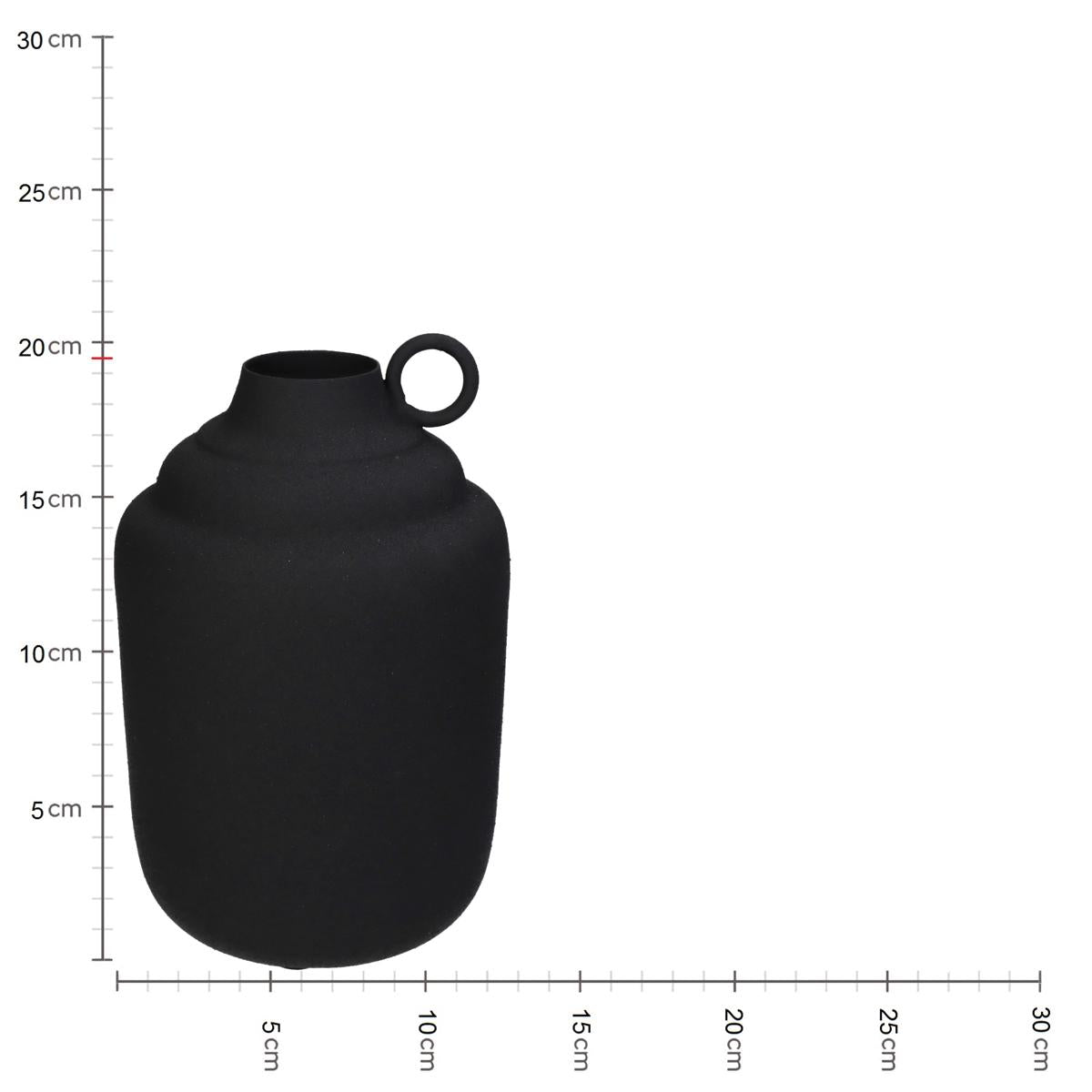 Βάζο ArteLibre Μαύρο Μέταλλο 13x13x19.5cm - Hippiehome.gr