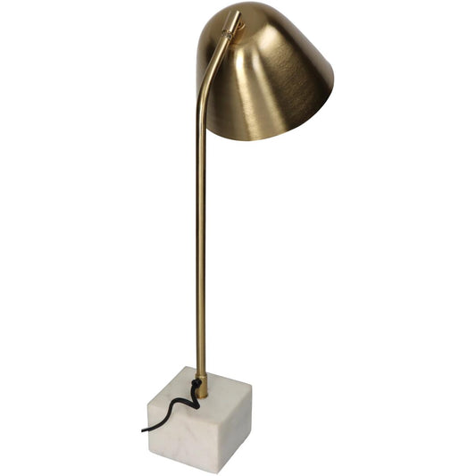 Επιτραπέζιο Φωτιστικό ArteLibre Λευκό Μάρμαρο 25x18x54cm - Hippiehome.gr