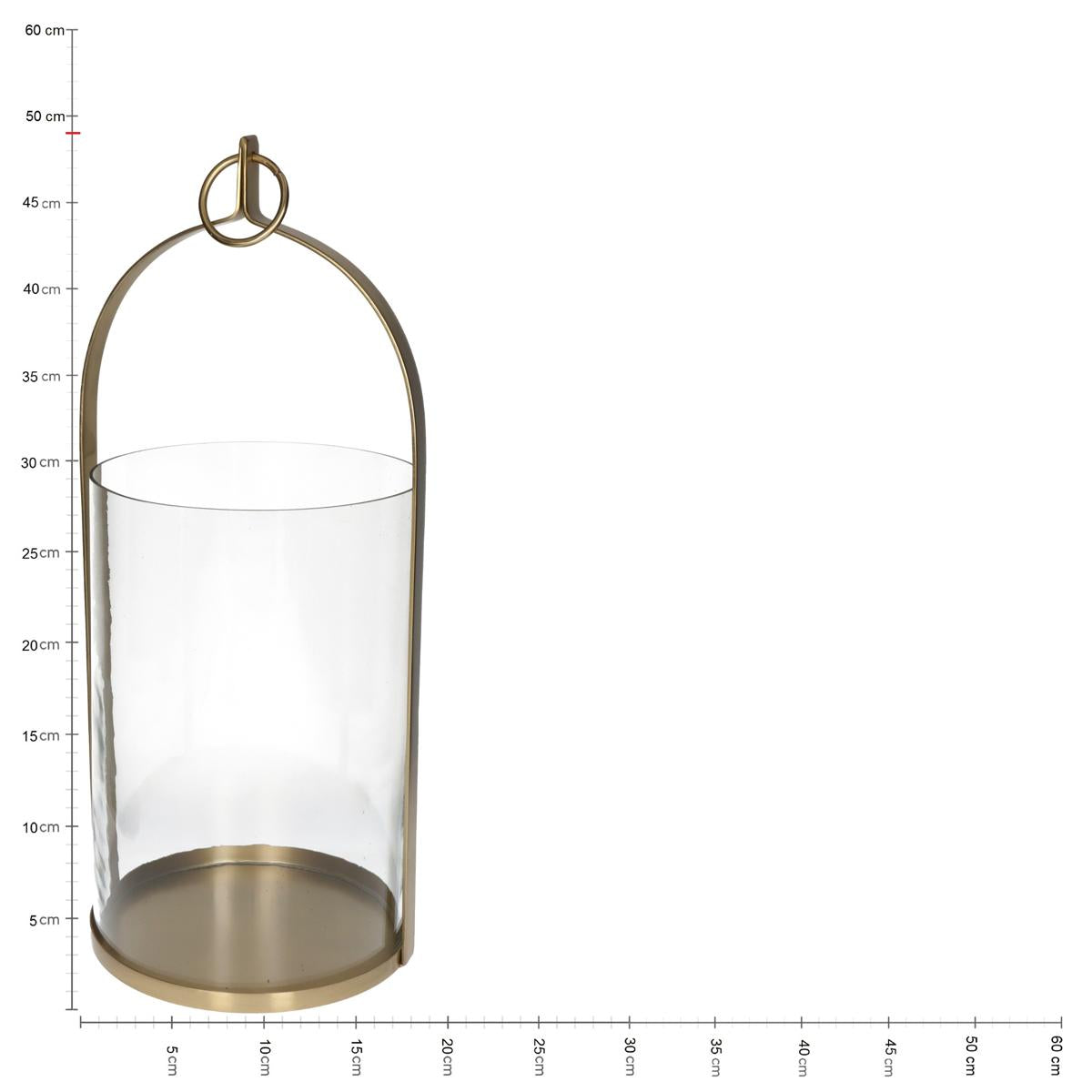 Φανάρι ArteLibre Χρυσό Μέταλλο 21x20x49cm - Hippiehome.gr