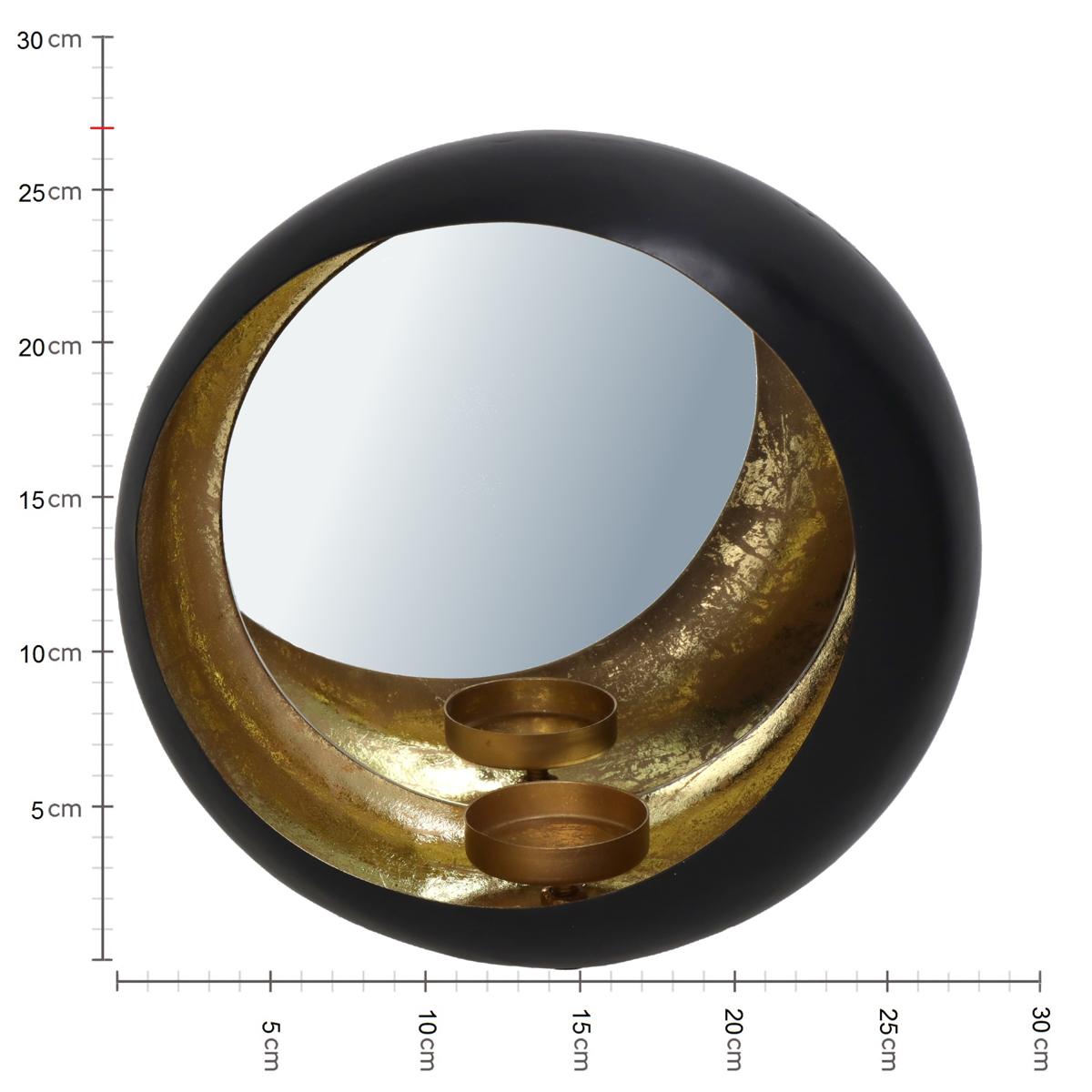 Καθρέπτης ArteLibre Μαύρο Μέταλλο 29x13x27cm - Hippiehome.gr