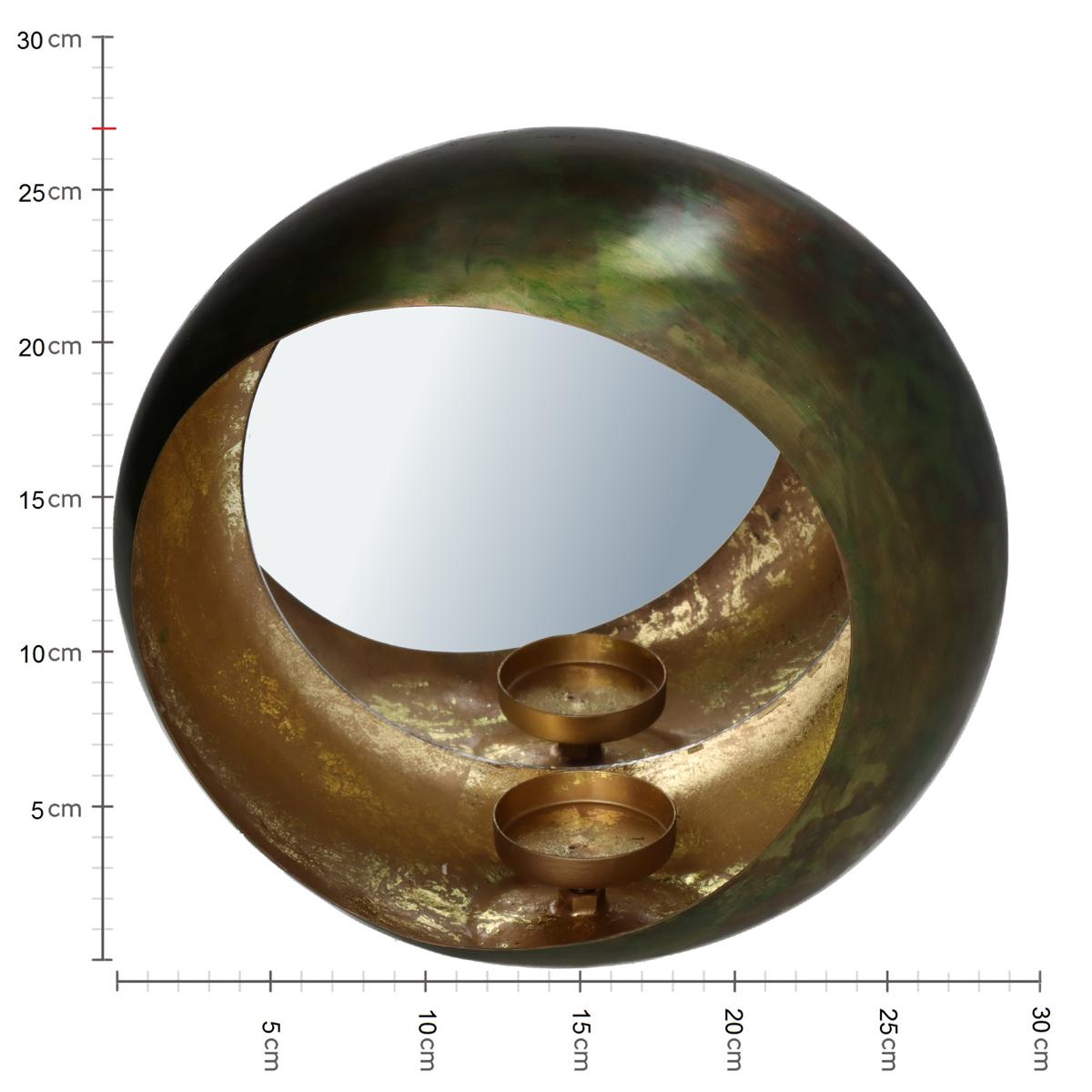 Καθρέπτης ArteLibre Πράσινο Μέταλλο 29x13x27cm - Hippiehome.gr