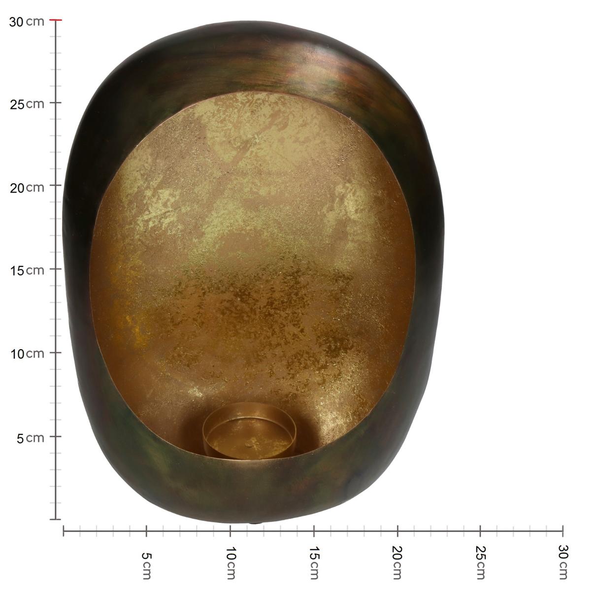 Κηροπήγιο ArteLibre Πράσινο Μέταλλο 22x10x30cm - Hippiehome.gr