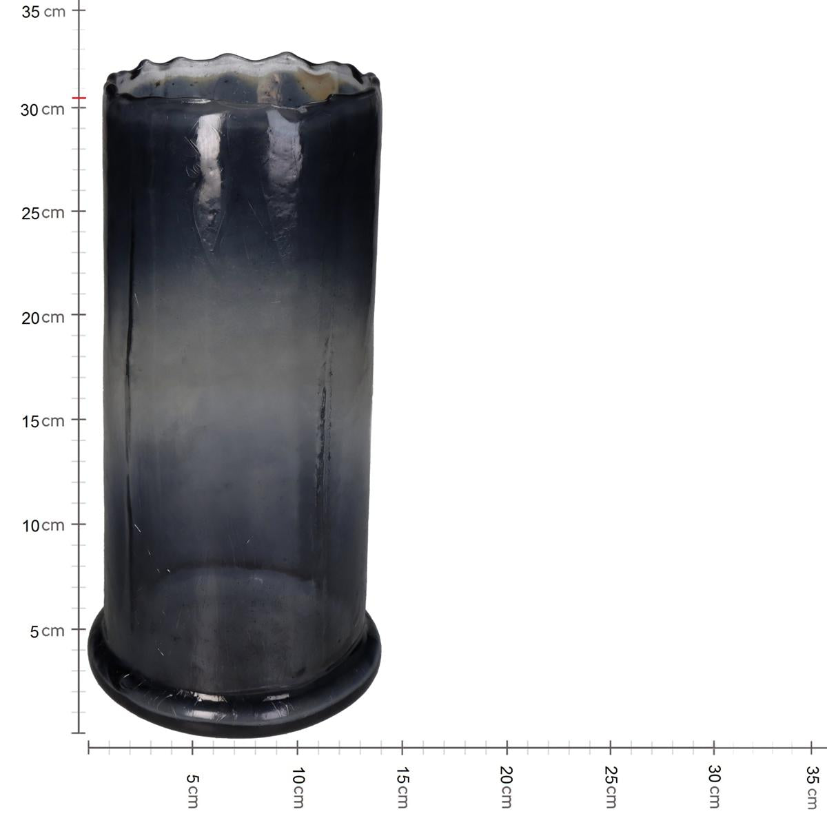 Κηροπήγιο ArteLibre Γκρι Γυαλί 15.5x15.5x30.5cm - Hippiehome.gr