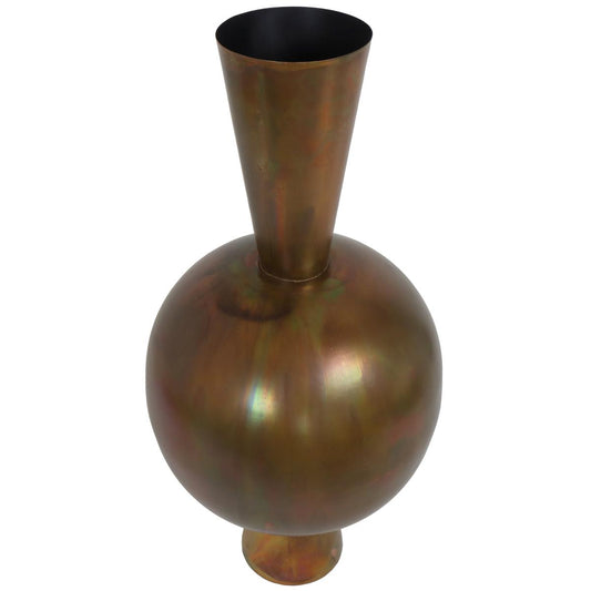 Βάζο ArteLibre Μπρονζέ Μέταλλο 40x40x85cm - Hippiehome.gr