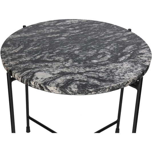 Τραπεζάκι ArteLibre Μαύρο Μάρμαρο/Μέταλλο 40x40x40cm - Hippiehome.gr