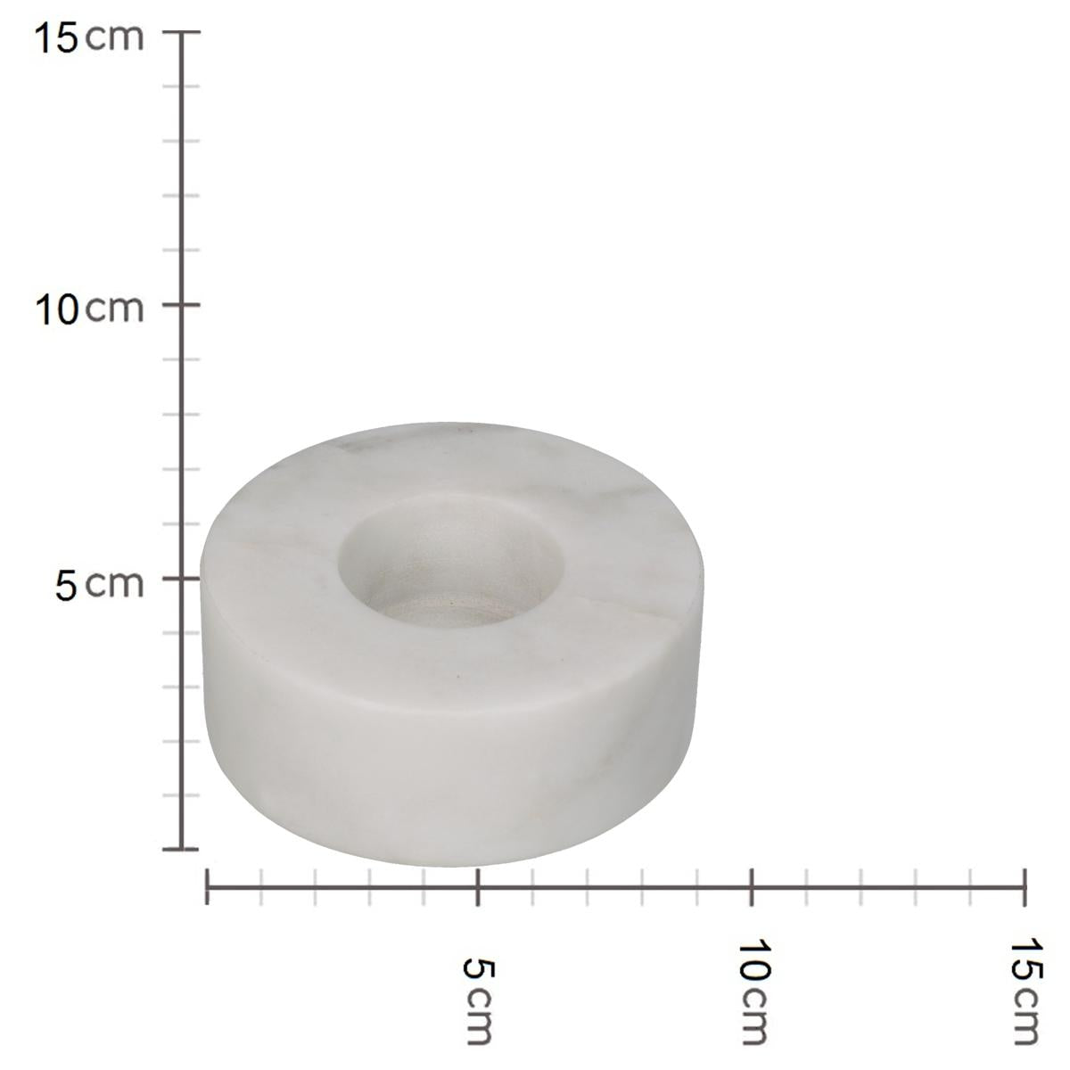 Κηροπήγιο ArteLibre Λευκό Μάρμαρο 9x9x3cm - Hippiehome.gr