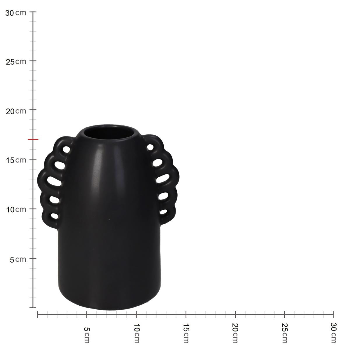 Βάζο ArteLibre Μαύρο Κεραμικό 14.3x11x17cm - Hippiehome.gr