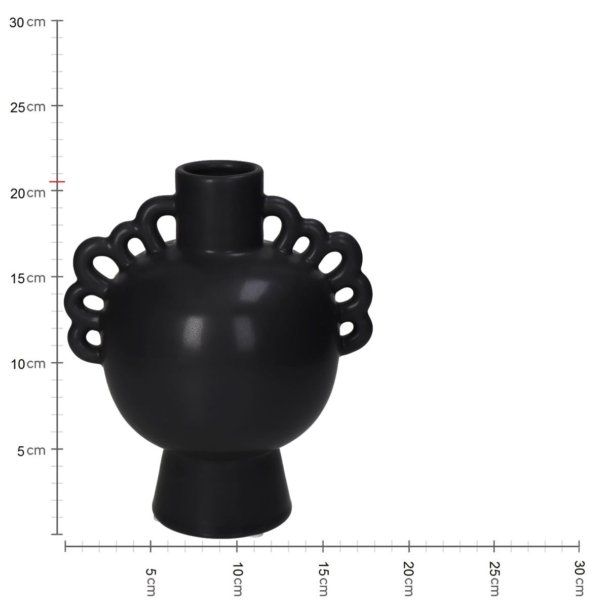 Βάζο ArteLibre Μαύρο Κεραμικό 17.4x13.7x20.5cm - Hippiehome.gr