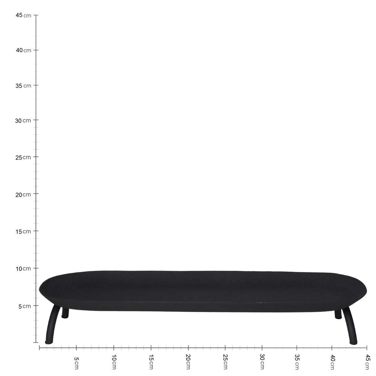 Δίσκος ArteLibre Μαύρο Μέταλλο 45x14x7cm - Hippiehome.gr