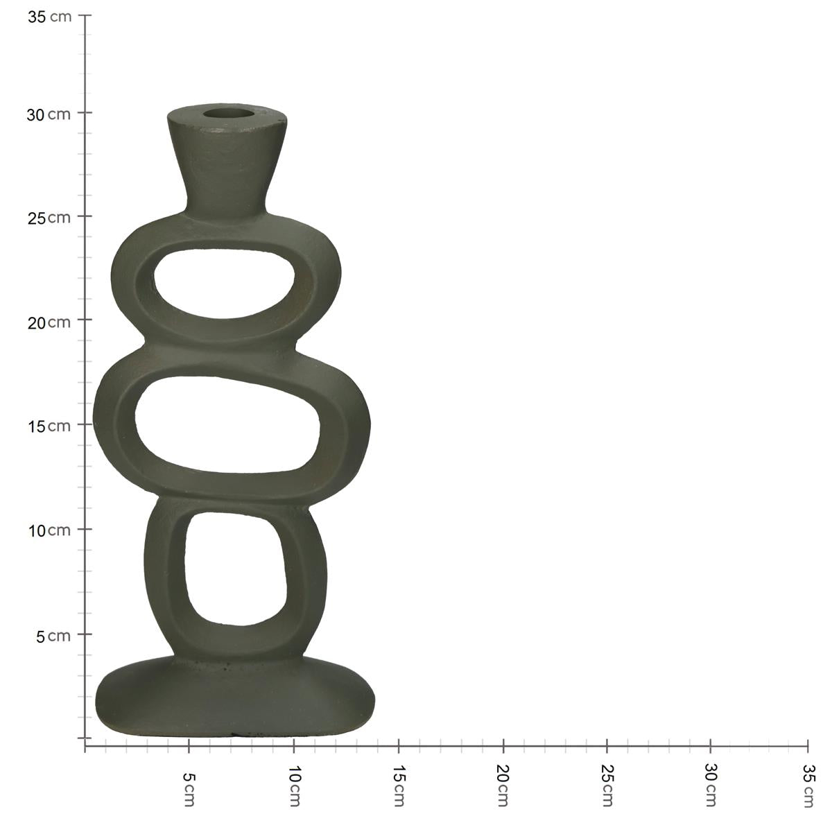 Κηροπήγιο ArteLibre Πράσινο Αλουμίνιο 15x7x30cm - Hippiehome.gr