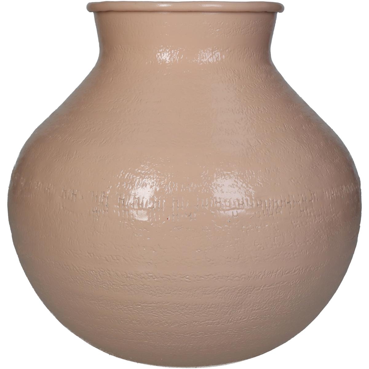 Βάζο ArteLibre Ροδακινί Αλουμίνιο 23x23x23cm - Hippiehome.gr