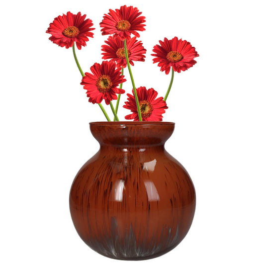 Βάζο ArteLibre Κόκκινο Γυαλί 15x15x16cm - Hippiehome.gr