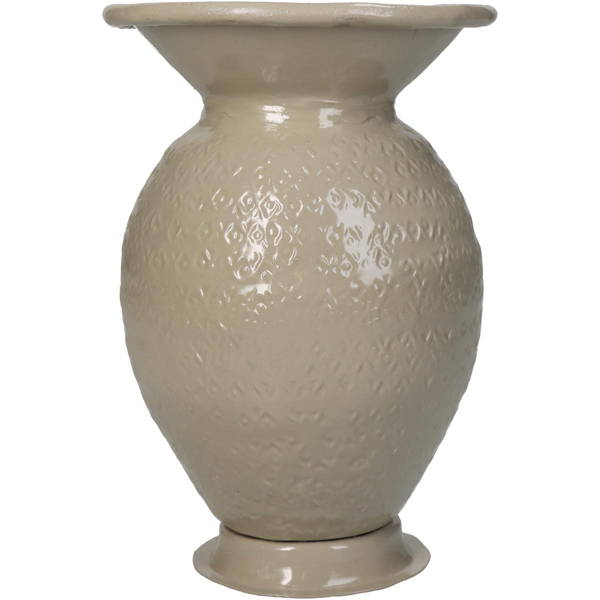 Βάζο ArteLibre Ιβουάρ Αλουμίνιο 11x11x16cm - Hippiehome.gr